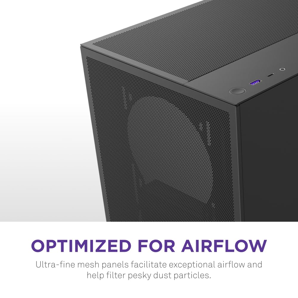 NZXT H510 Elite - CA-H510E-B1 - Premium Mid-Tower ATX Case PC Gaming Case - Dua