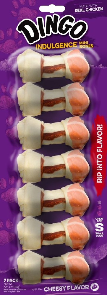 Dingo Non-China Mini Rawhide Bones for Small/Toy Dogs