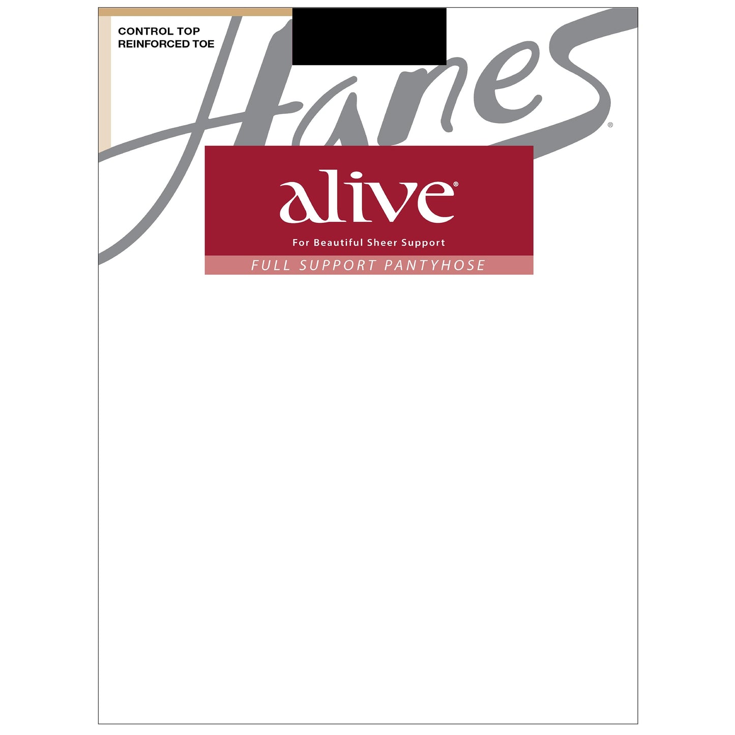 Hanes Silk Reflections Womens Plus Size Alive Full Support Control Top Pantyhose