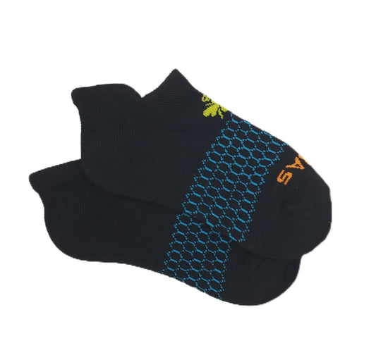 BOMBAS kids Originals Ankle Socks 3 pack, XS, Black/multicolor