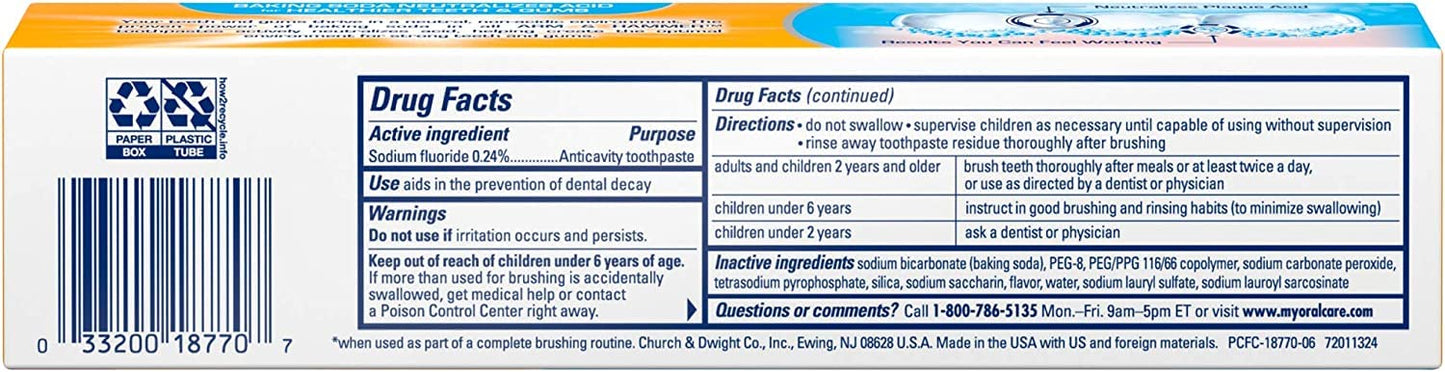 Arm & Hammer PeroxiCare Healthy Gums Toothpaste, Baking Soda & Peroxide, Fresh