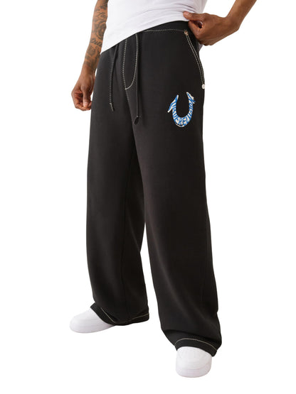 True Religion Men's HS Paint Baggy Big T Sweatpants