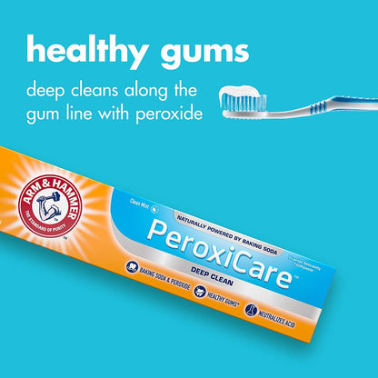 Arm & Hammer PeroxiCare Healthy Gums Toothpaste, Baking Soda & Peroxide, Fresh