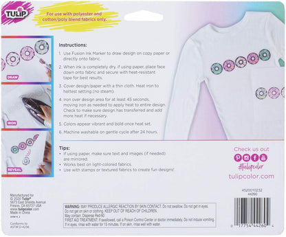 Tulip Bullet Tip Fusion Ink Fabric Markers, 15 Pack Prism, Permanent, Washable