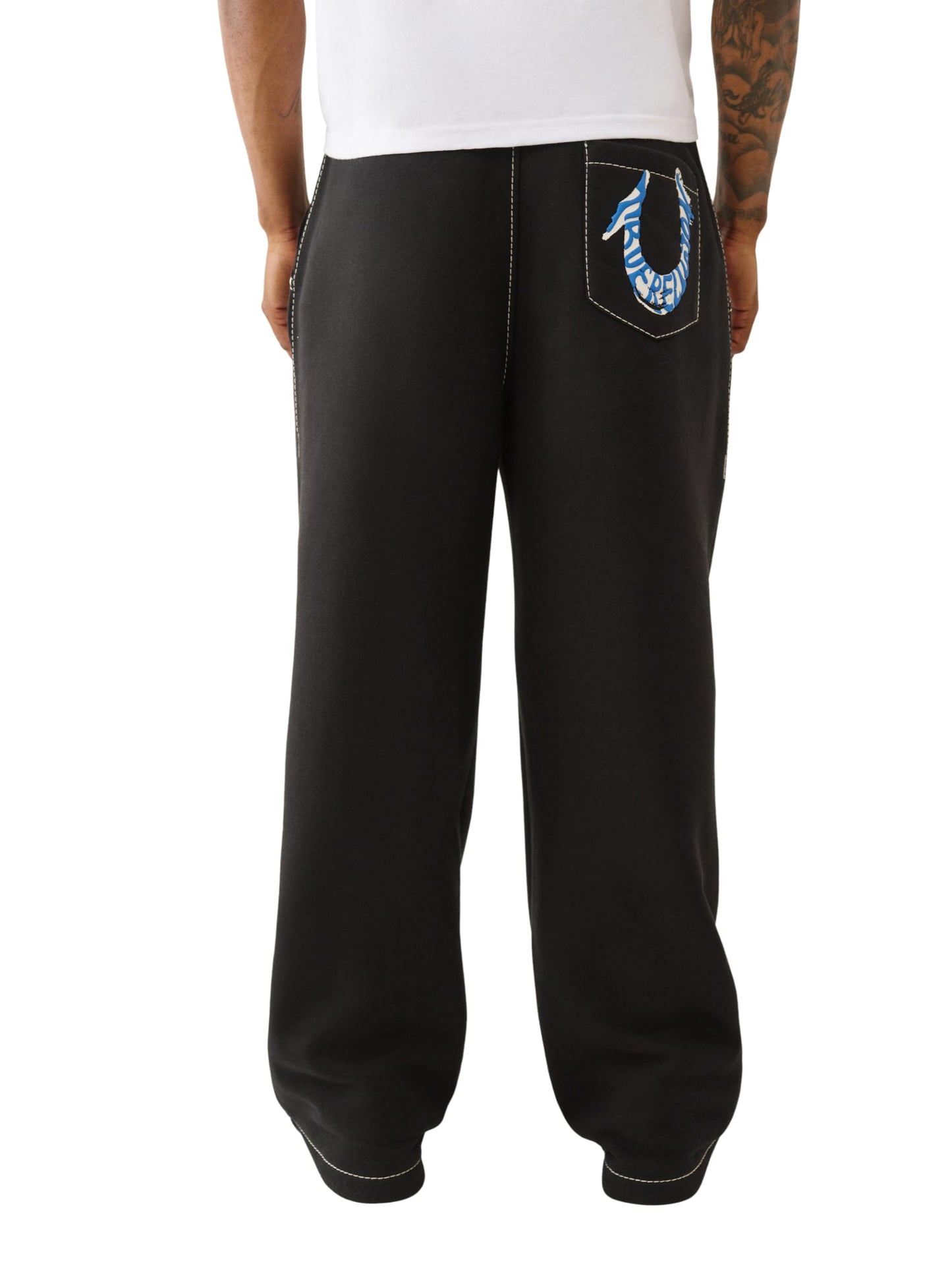 True Religion Men's HS Paint Baggy Big T Sweatpants