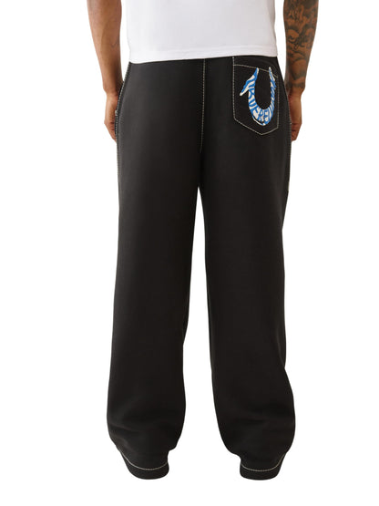 True Religion Men's HS Paint Baggy Big T Sweatpants