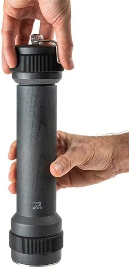 Peugeot Barbecue Wood Pepper Mill with built in light, Graphite, 12in