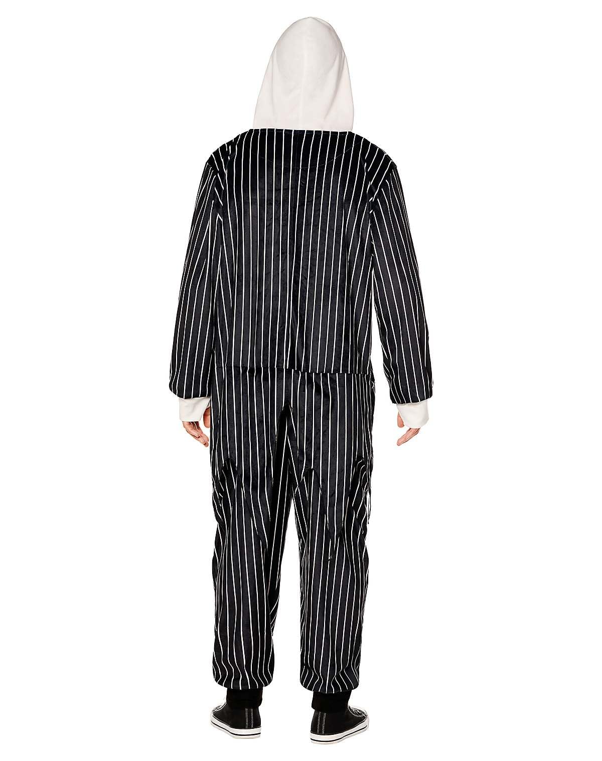 Spirit Halloween Men's Jack Skellington Hooded Jumpsuit Costume - NEW, L