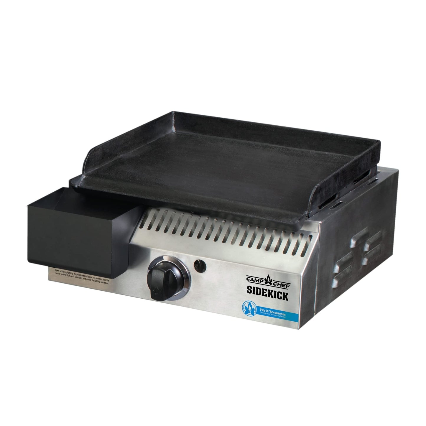Camp Chef Sidekick Grill Accessory with Flat Top Griddle - Compatible 14" System