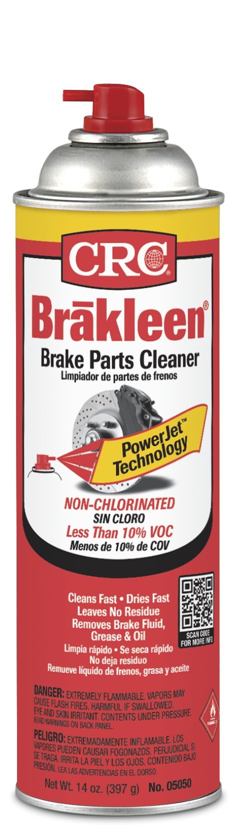 CRC Brakleen 05050 Brake Parts Cleaner - 50 State Formula PowerJet Technology