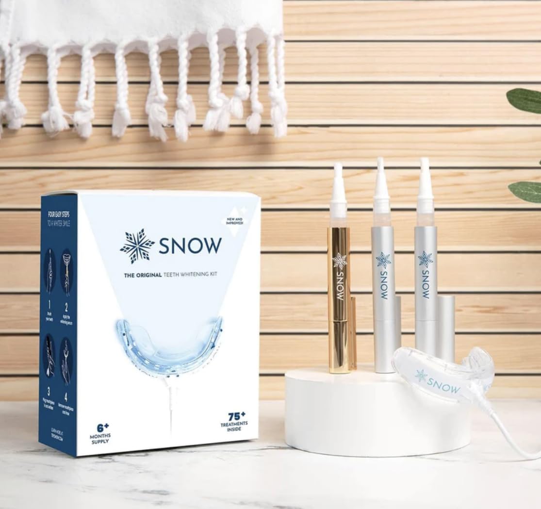 Snow Teeth Whitening at Home System â€“ The Original All in One Kit for Regular and Sensitive Teeth - Safe for Braces, Enamel, Veneers, and Crowns