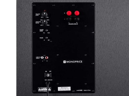 Monoprice SW-15 600 Watt RMS (800 Watt Peak) Powered Subwoofer - 15-Inch, Ported Design, Variable Phase Control, Variable Low Pass Filter, for Home Theater