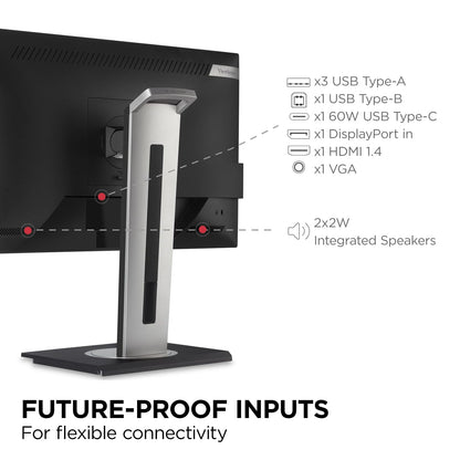 ViewSonic VG245 24 Inch IPS 1080p Monitor Designed for Surface with Advanced Er