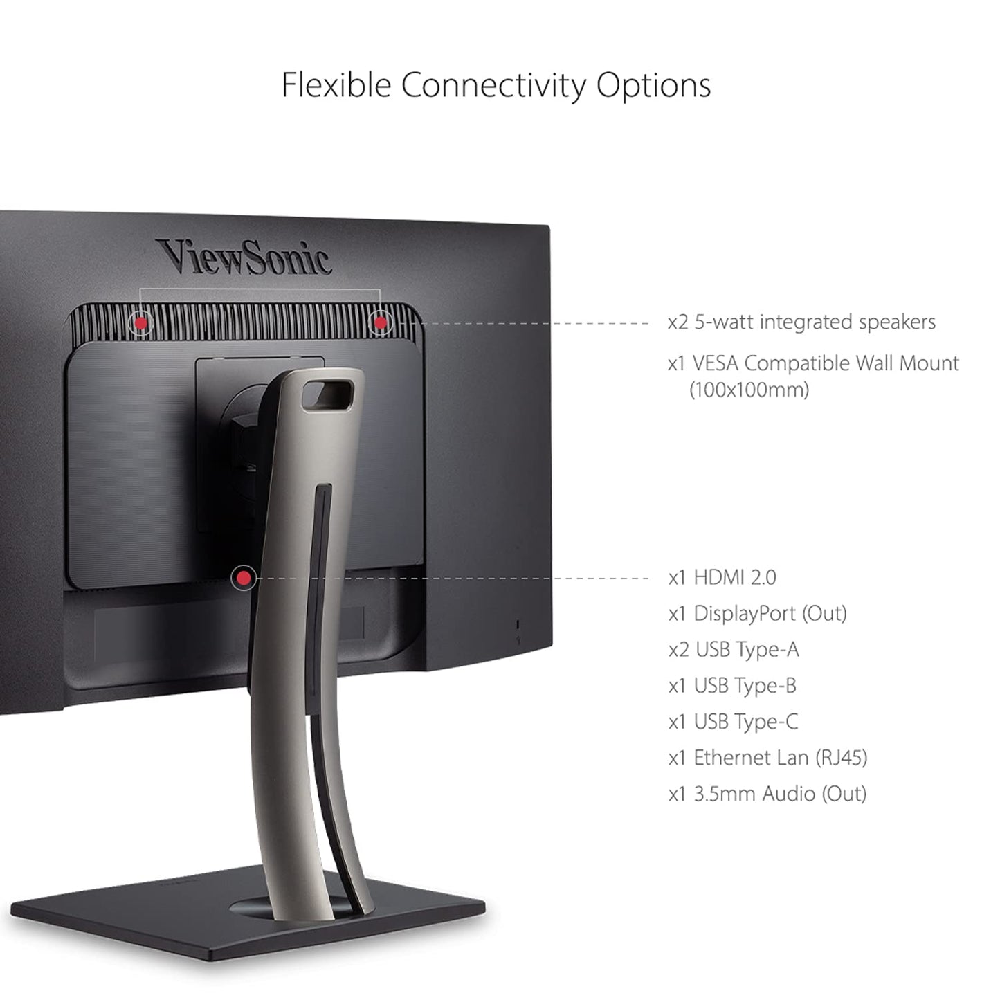 ViewSonic 1440p Ultrawide ColorPro Monitor, Curved Display with 100% sRGB and P