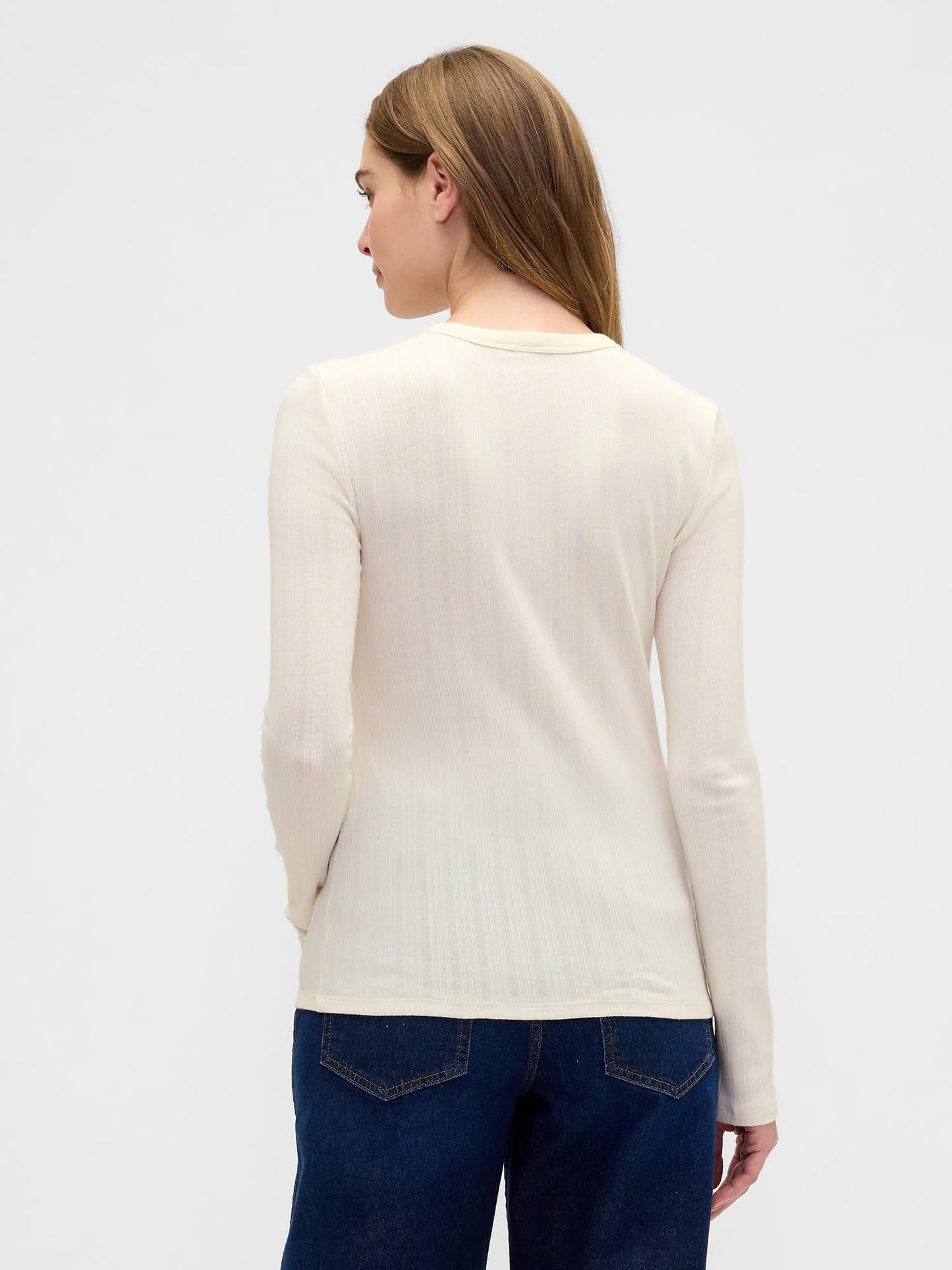 GAP Womens Cozy Ribbed Crewneck Pullover