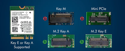 HighZer0 Electronics WiFi Card | M.2 WiFi Card for PC | No vPro | Supports Blue