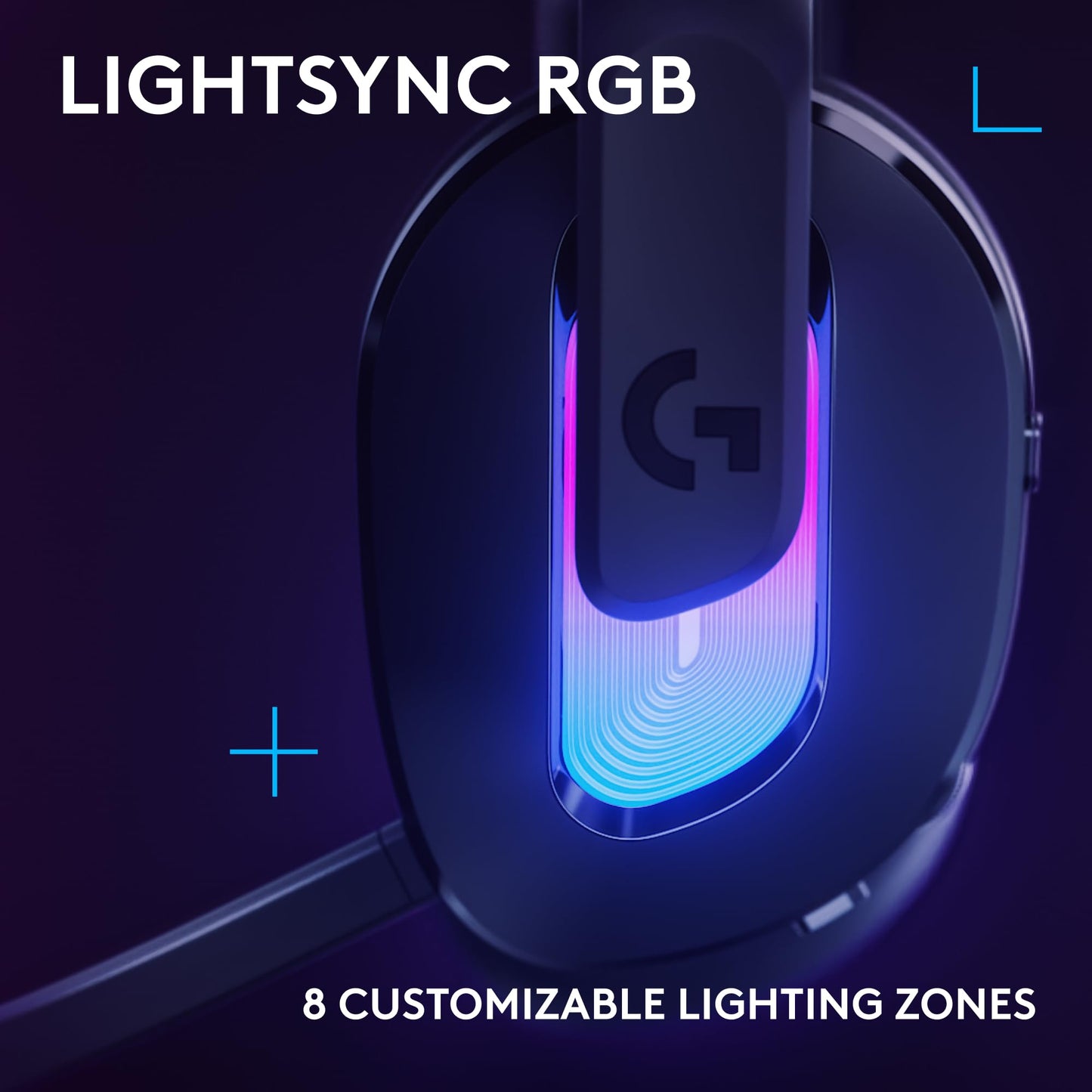 Logitech G522 Lightspeed Wireless Gaming Headset, LIGHTSYNC RGB, Full Bandwidth