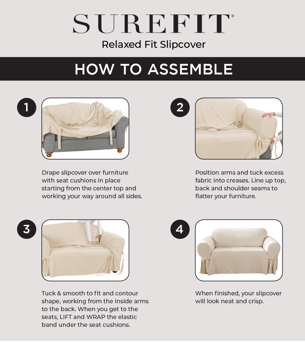 SureFit Scroll 1-Piece - Loveseat Slipcover