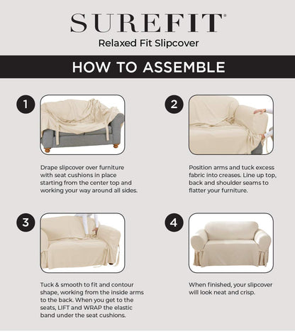 SureFit Scroll 1-Piece - Loveseat Slipcover