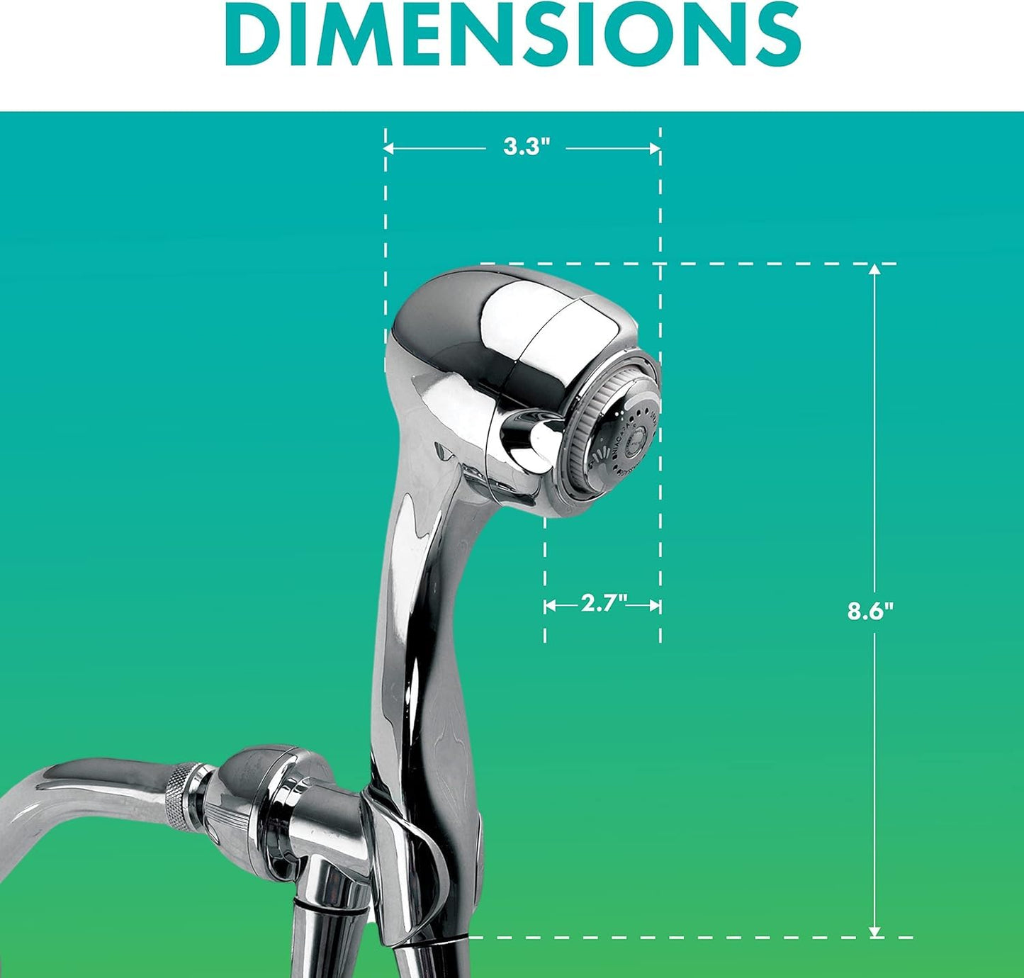 Niagara Conservation Earth Spa 3-Spray with 1.75 GPM 2.7-in. Wall Mount Handheld Shower Head in Chrome, 1-Pack | Bathroom Shower Head Sprayer with Pressure Compensation Technology