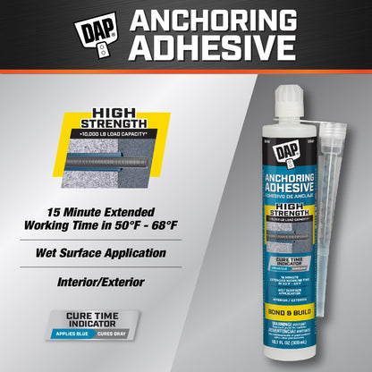 DAP Anchoring Adhesive, Gray, 10.1 Oz (7079828100)