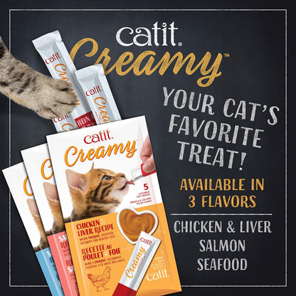 Catit Creamy Lickable Cat Treat – Healthy Treat for Cats