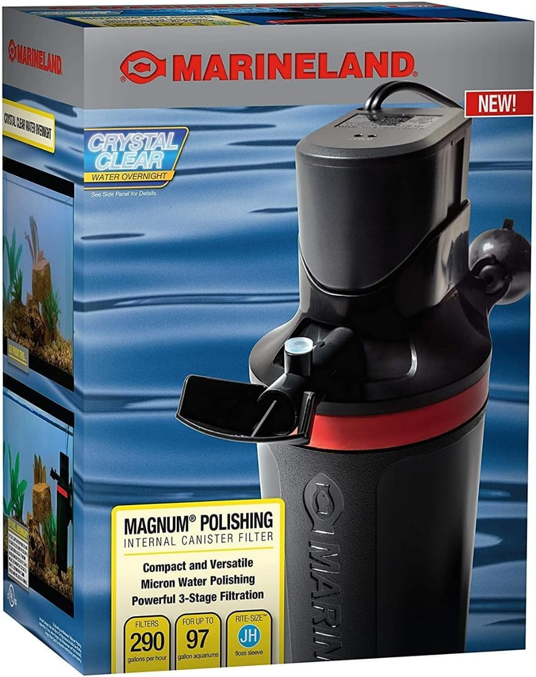 MarineLand Magnum Internal Polishing Canister Filter ML90770, Up to 97 Gallons
