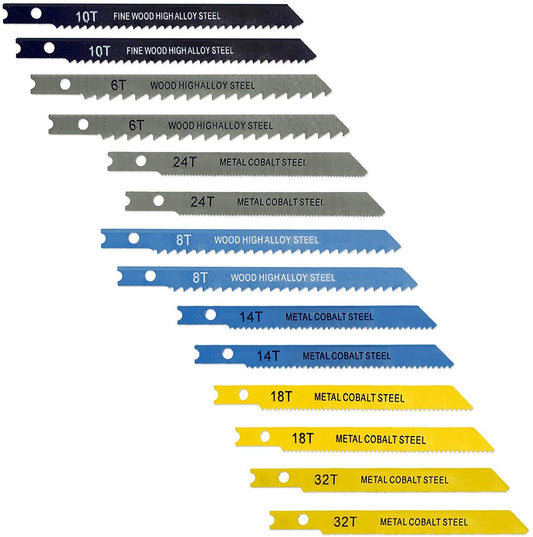 IIT 19220 14Pc Universal Jig Saw Blade Assortment,