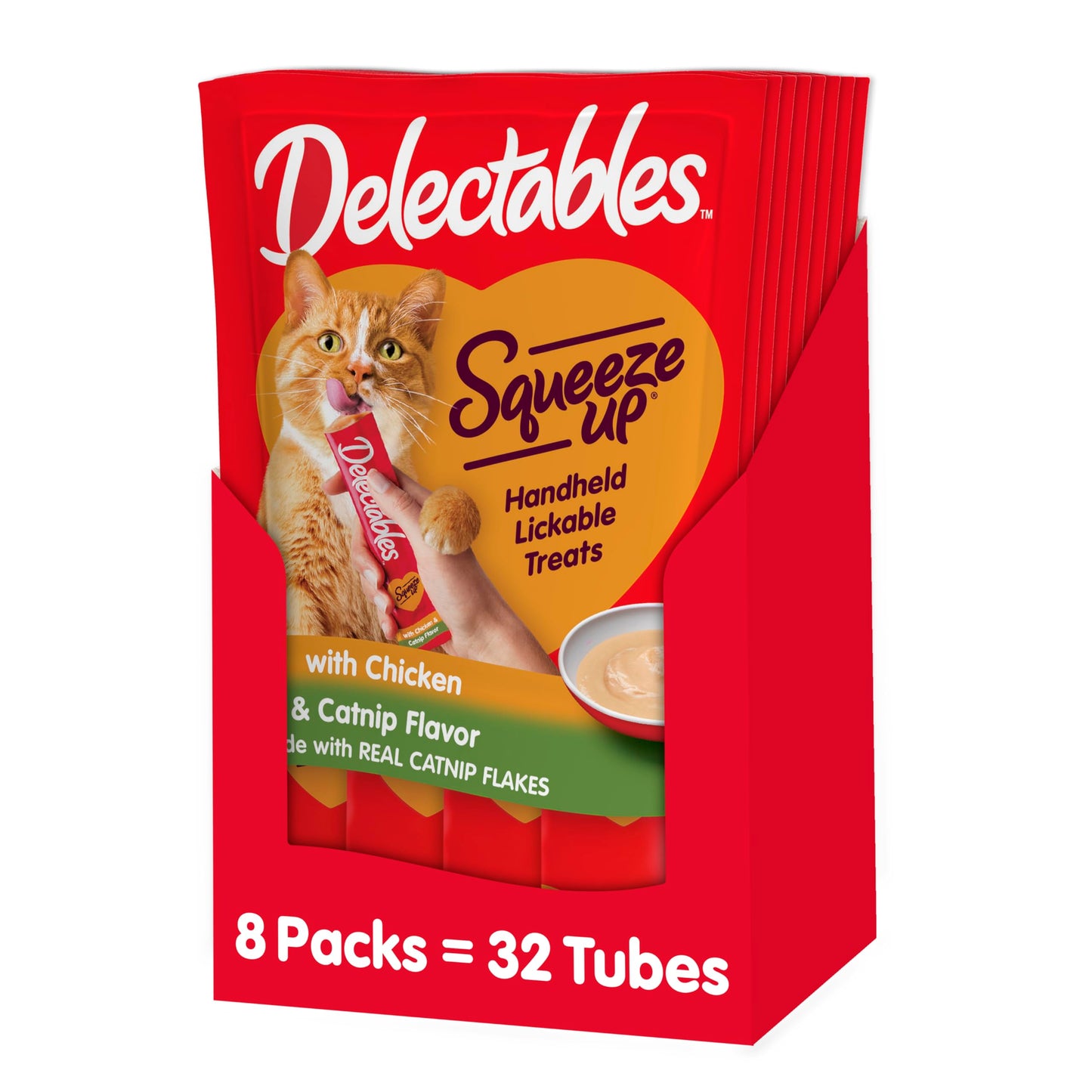 Hartz Delectables Squeeze Up Catnip Flavor Interactive Lickable Wet Cat Treats