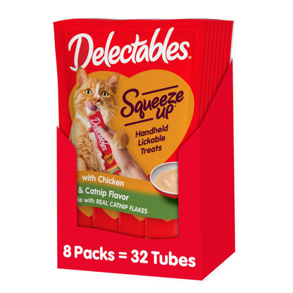 Hartz Delectables Squeeze Up Catnip Flavor Interactive Lickable Wet Cat Treats