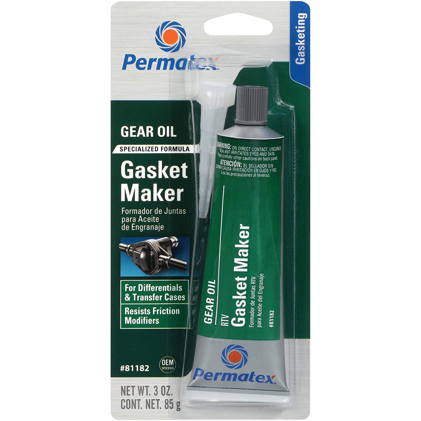 Permatex 81182 Gear Oil RTV Gasket Maker, 3 oz.