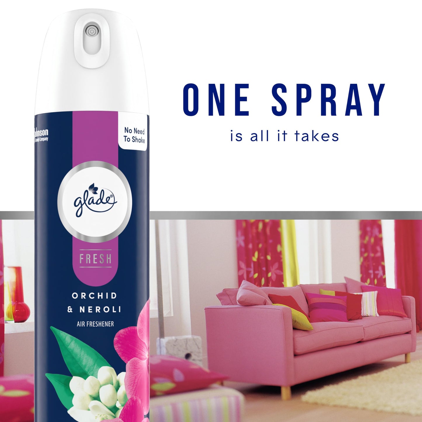 Glade Air Freshener Room Spray, Orchid & Neroli Scent, Odor Fighting to Deliver