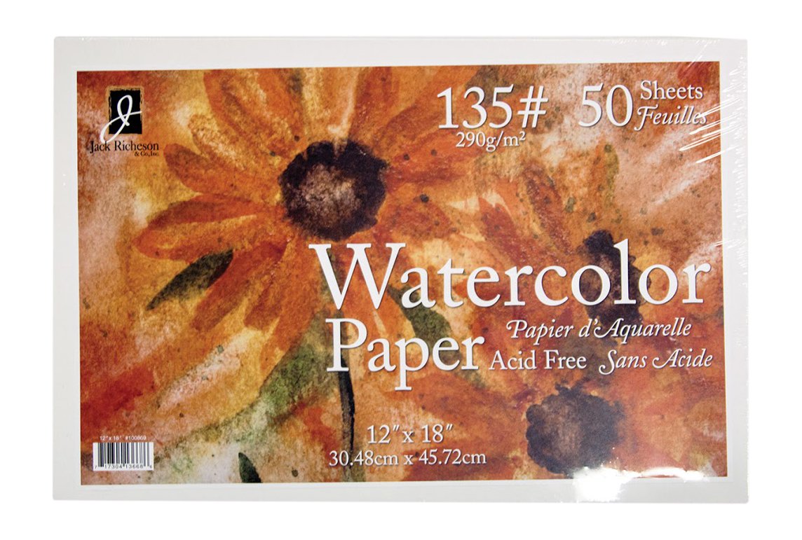 Jack Richeson 50 Pack 12" X 18" 135# Watercolor Paper