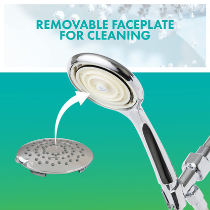 Niagara Conservation Water-Efficient 1.5 GPM HealthGuard 5-Spray with Removable Face Plate Handshower in Chrome, N9415CH-HH