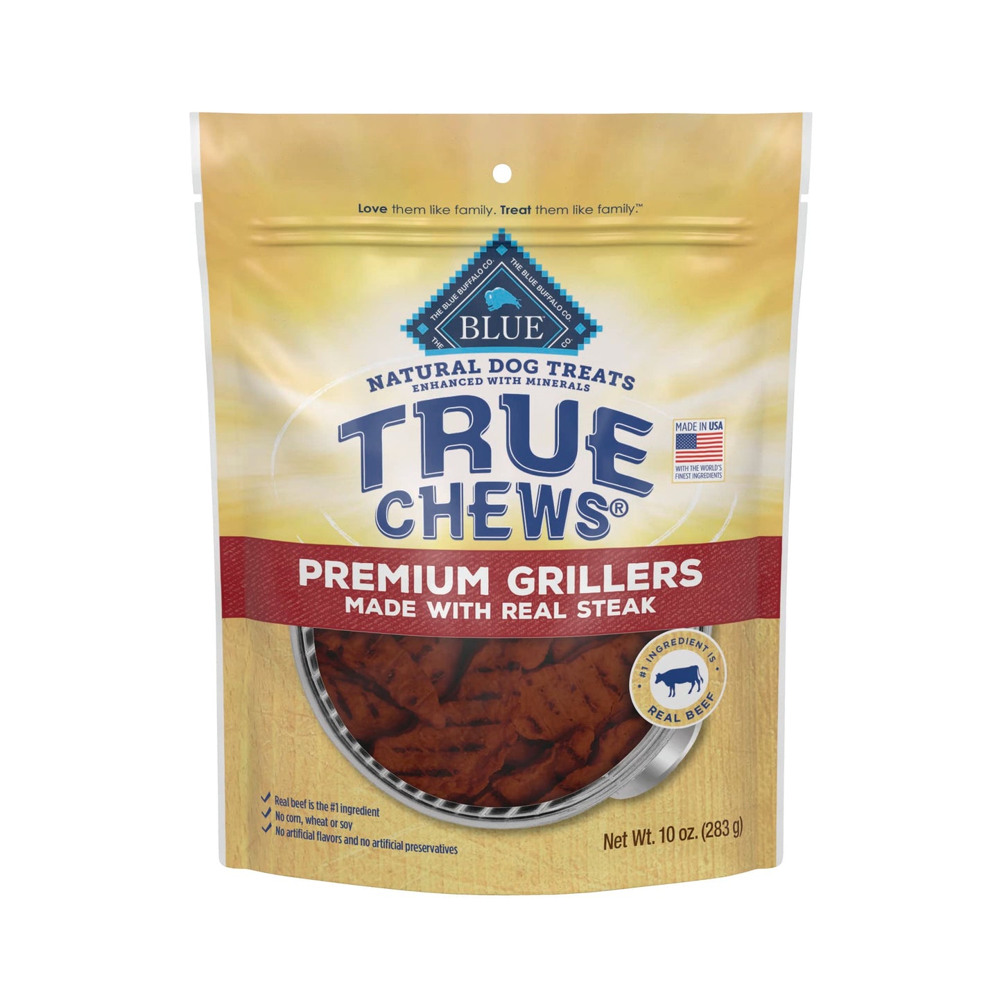 BLUE BUFFALO True Chews Bag Dog No Corn,Wheat,Soy