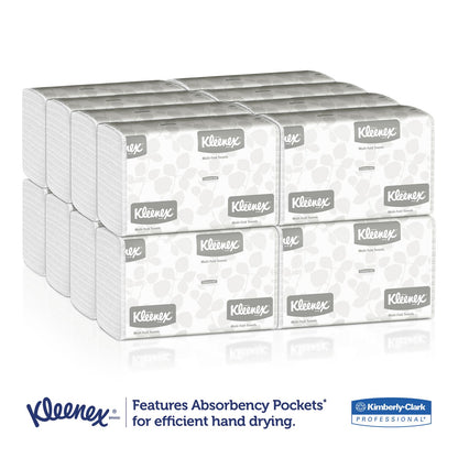 Kleenex 01890 Multifold Towels, 9-1/5-Inch x9-2/5-Inch , 150 Towels/PK, 16/CT, White