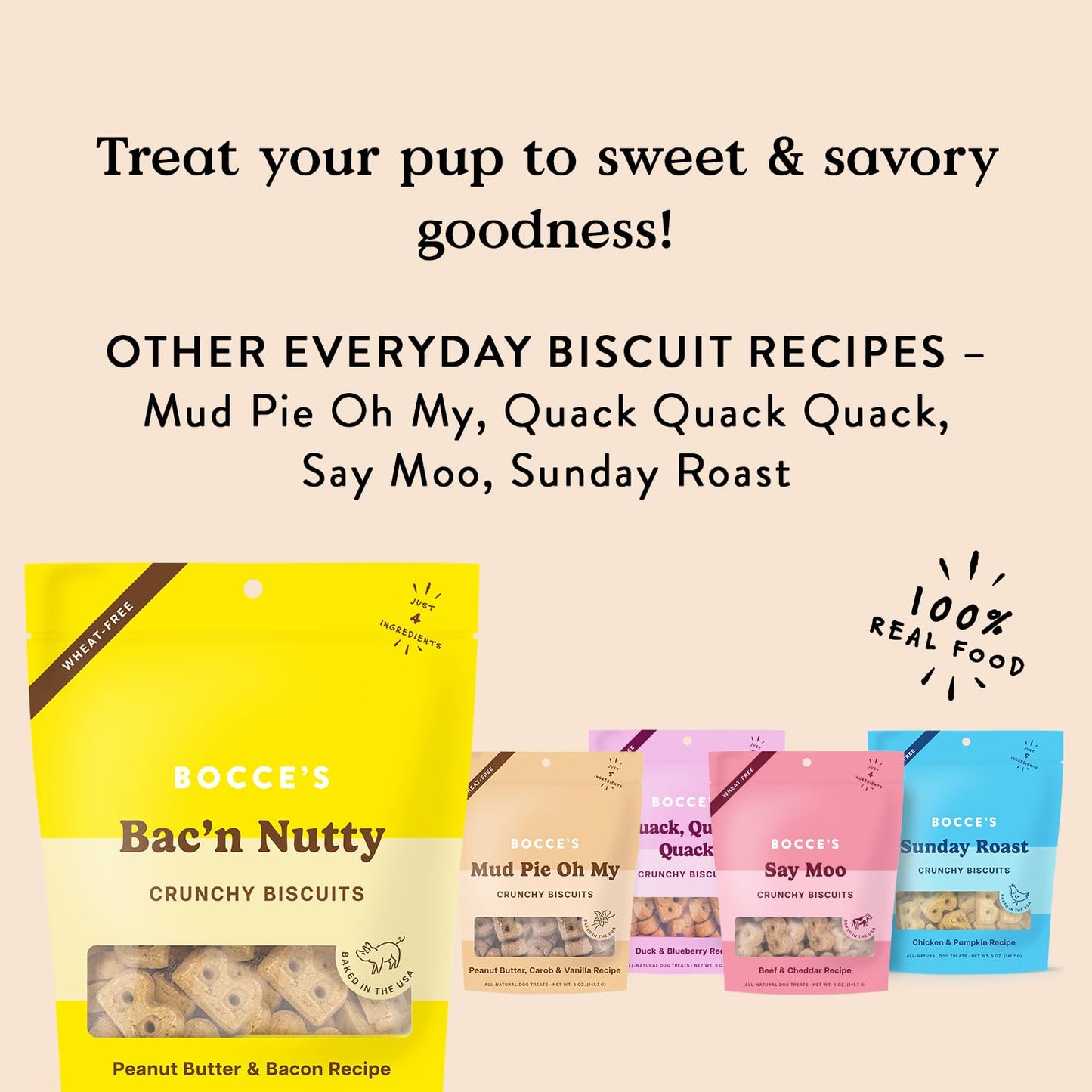 Bocce's Bakery, Wheat-Free Dog Treats, Biscuits