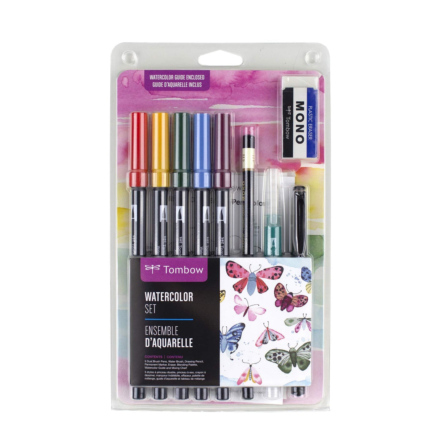 Tombow 56198 Watercolor Set. Includes Dual Brush Pens, Water Brush, Blending Palette, Guide, and More. Perfect for Beginner Watercolor Art!