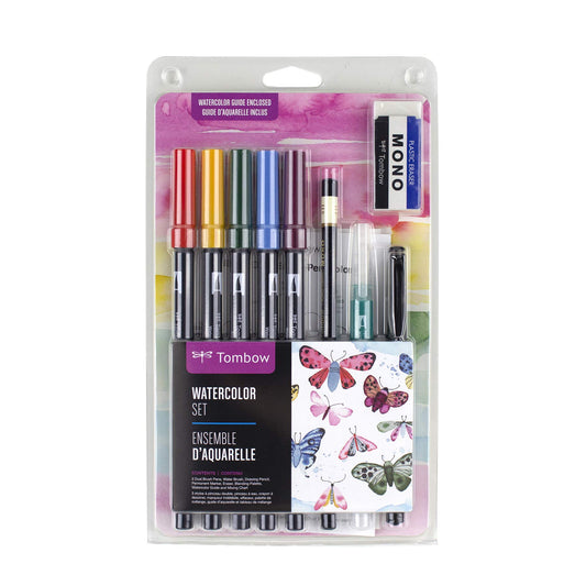 Tombow 56198 Watercolor Set. Includes Dual Brush Pens, Water Brush, Blending Palette, Guide, and More. Perfect for Beginner Watercolor Art!