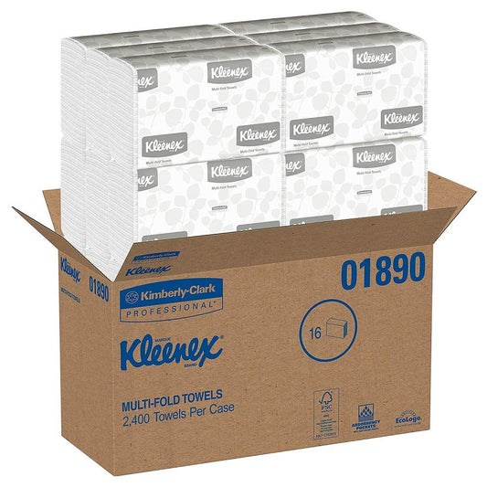 Multifold Paper Towels (01890), White, 150 Tri-Fold, Case of 16 Packs (Quantity of 3)