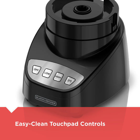 BLACK+DECKER 8-Cup Food Processor, Easy Assembly, Stainless Steel S-Blade, Shred