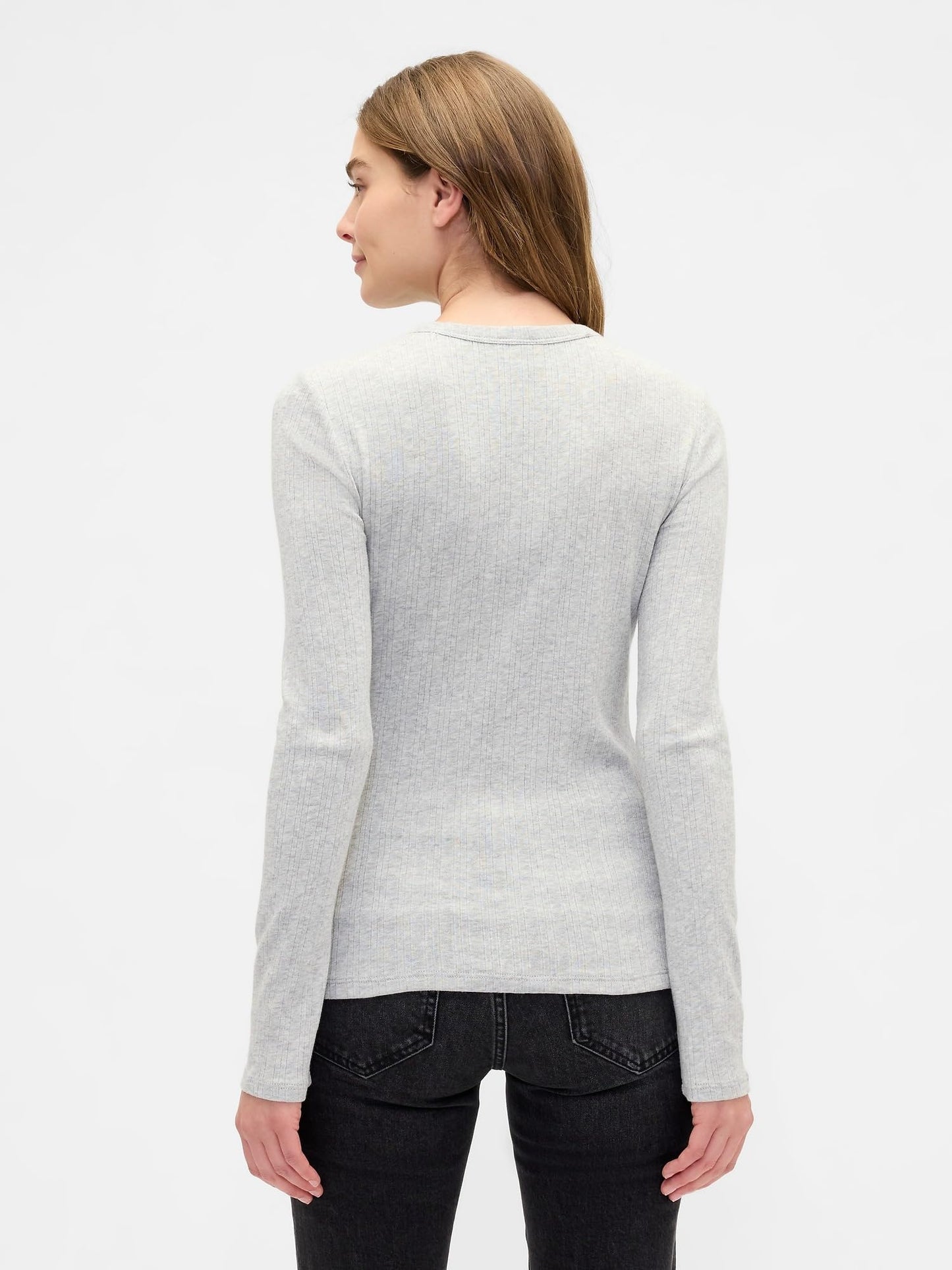 GAP Womens Cozy Ribbed Crewneck Pullover