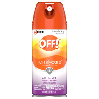 OFF! FamilyCare Insect & Mosquito Repellent Aerosol, Bug Spray Made with Picaridin for Everyday Use, 5 oz