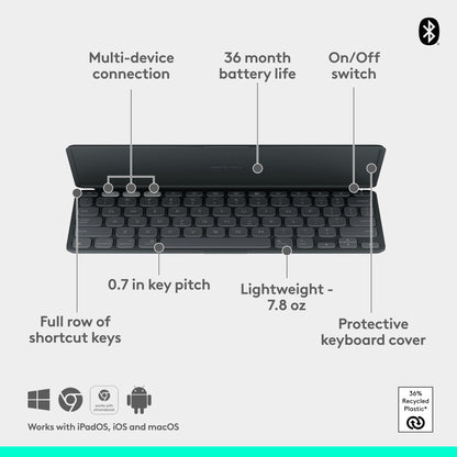 Logitech Keys-to-Go Super-Slim and Super-Light Bluetooth Keyboard