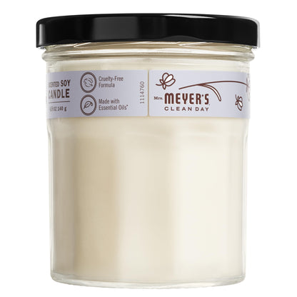 MRS. MEYER'S CLEAN DAY Soy Aromatherapy Candle, 25 Hour Burn Time, Made with Soy Wax and Essential Oils, Lavender, 4.9 oz