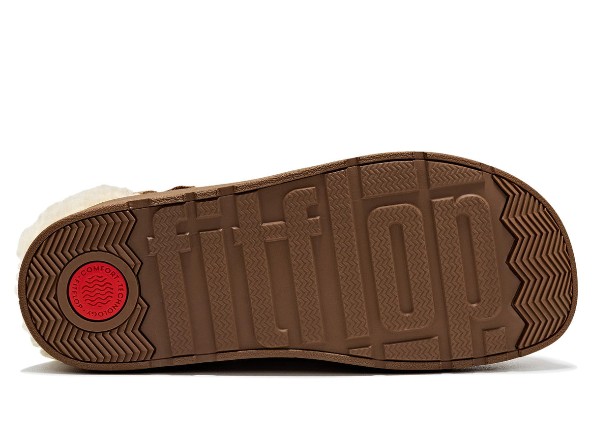 FitFlop Women's Gen-FF Suede Shearling Loafer Back-Strap Mules