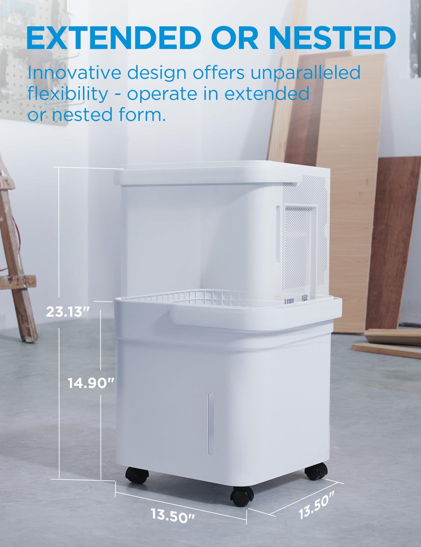 Midea Cube Dehumidifier for Basement, Crawlspace, Drain Hose Included, Smart Control