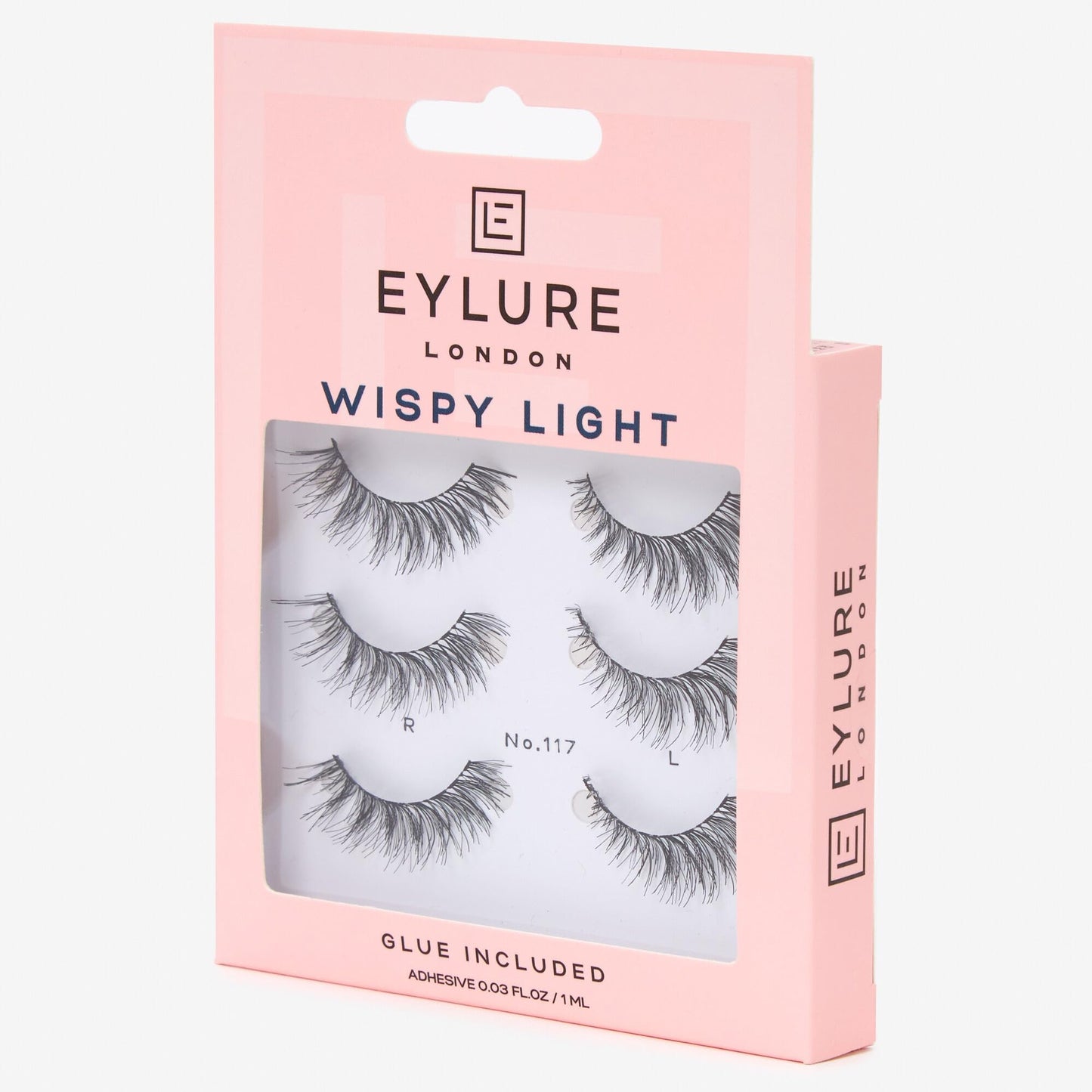 Eylure Texture False Lash, Style No. 117, Reusable, Adhesive Included, 3 Pair