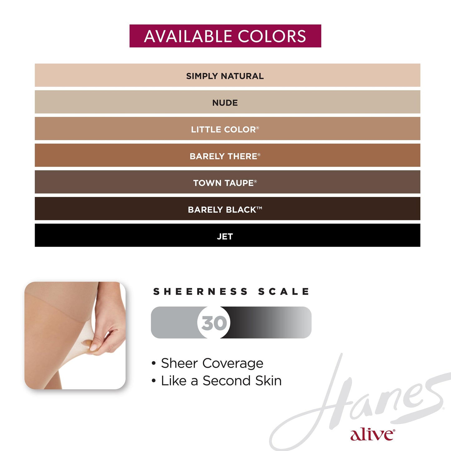 Hanes Silk Reflections Womens Plus Size Alive Full Support Control Top Pantyhose