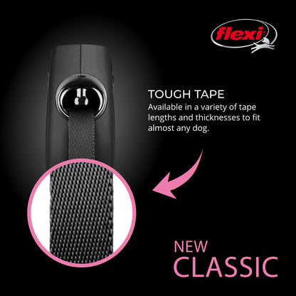 Flexi New Classic Tape Retractable Dog Leash for Dogs | Tangle Free Pet Walking